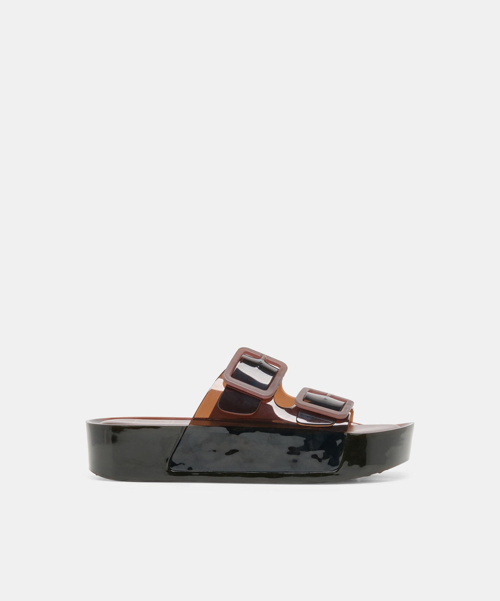 JULIO X SANDALS CHOCOLATE VINYL