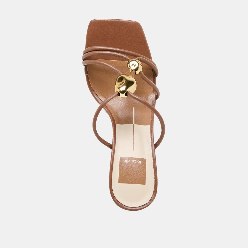 ALAYNA HEELS COGNAC LEATHER