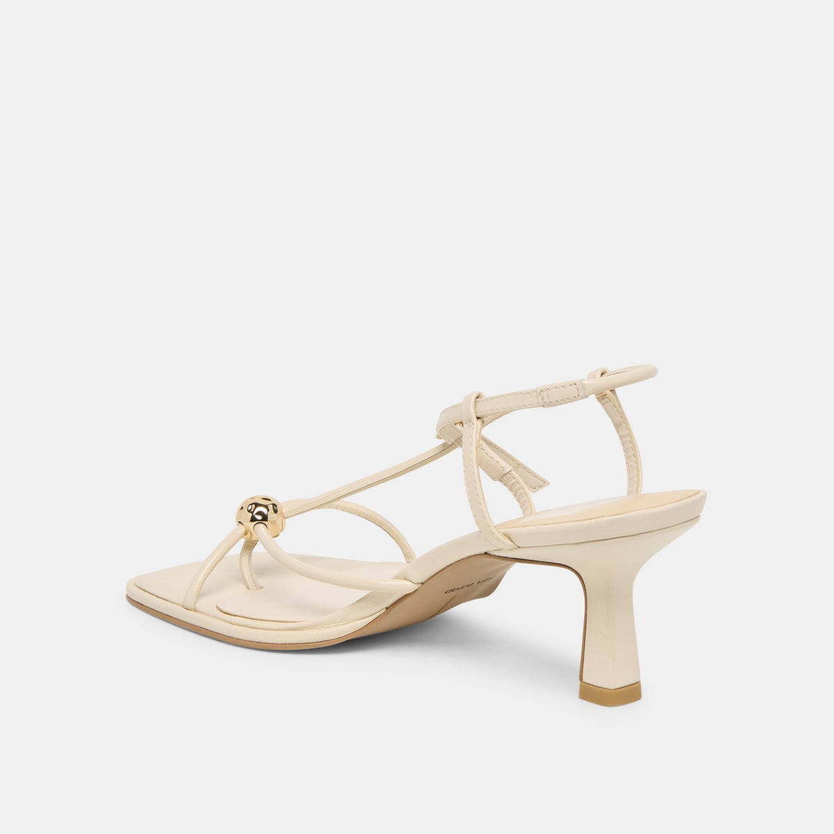 MYLEE WIDE HEELS CREME LEATHER