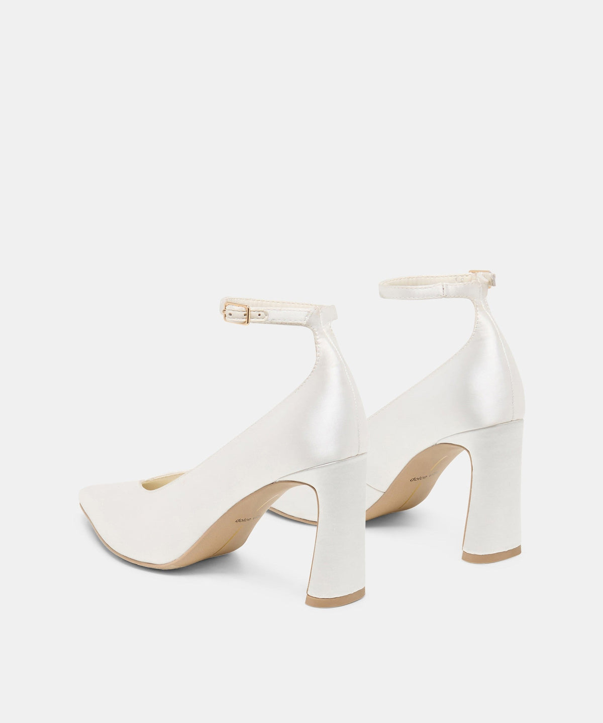 KARSIN SATIN HEELS TRUE WHITE SATIN