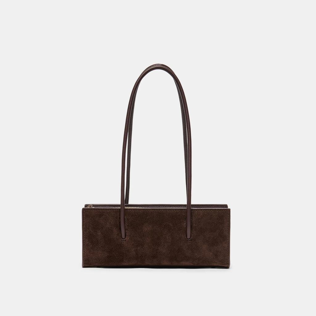 BESTIE HANDBAG ESPRESSO SUEDE