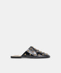 PHIRA STUD FLATS BLACK LEATHER