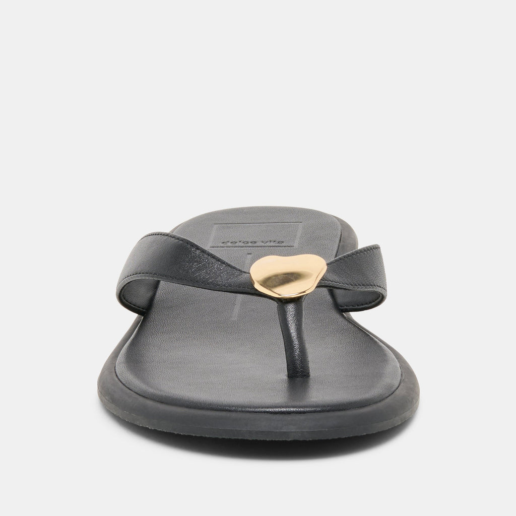 JAINA SANDALS BLACK LEATHER