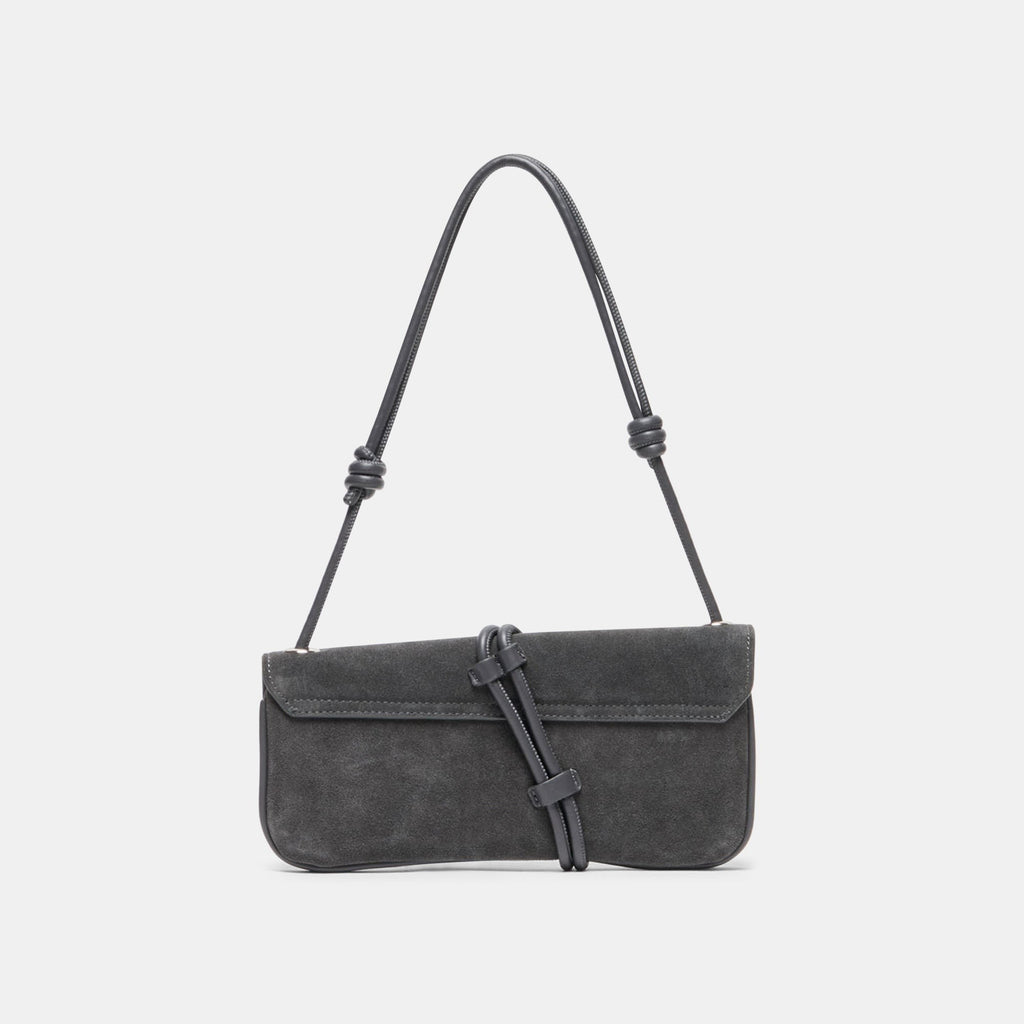 ALICE SHOULDER BAG GUNMETAL SUEDE