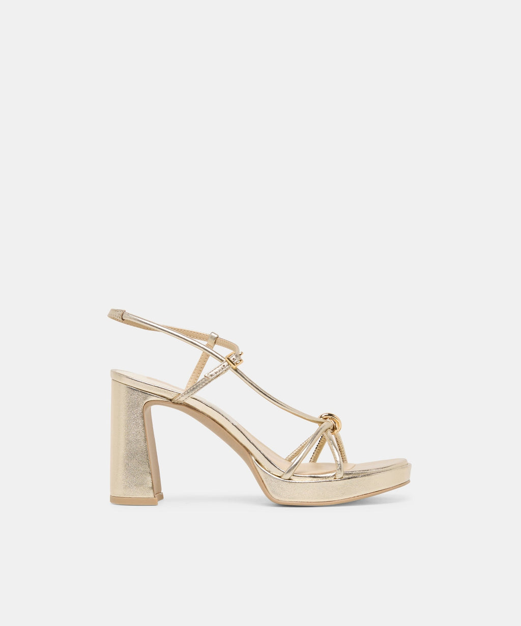 ODETE HEELS GOLD LEATHER