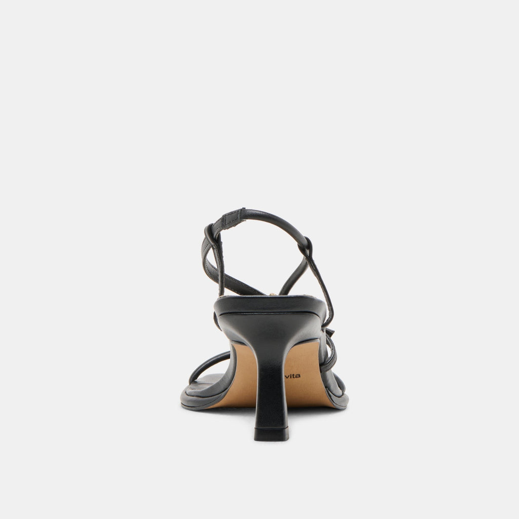MYLEE HEELS BLACK LEATHER