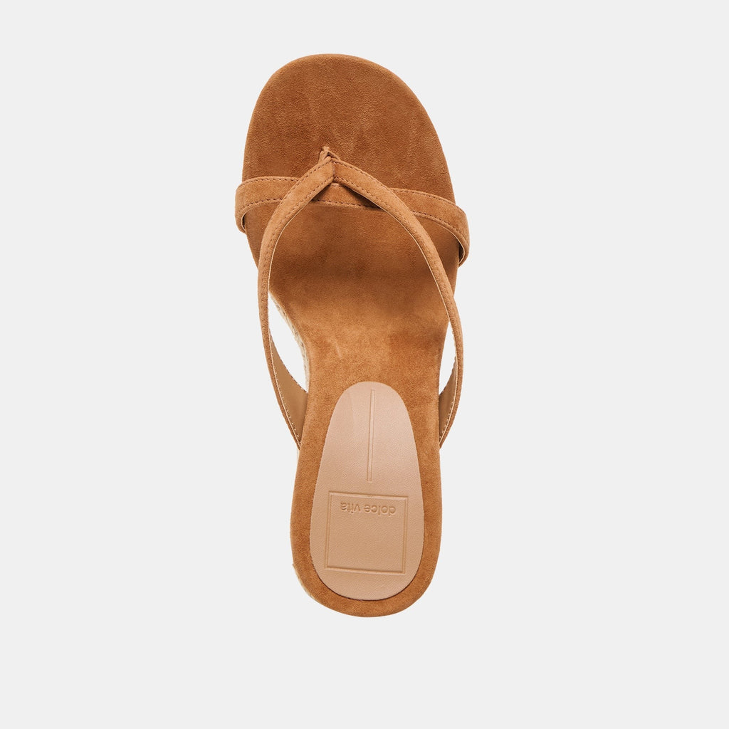 HELAN ESPADRILLE WEDGES BROWN SUEDE
