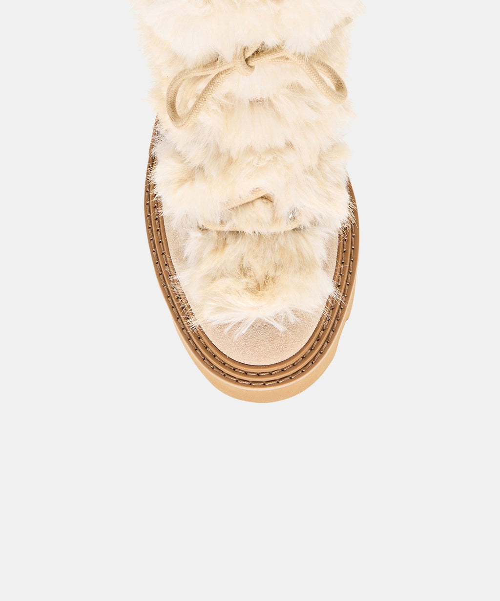 HAWKIN PLUSH BOOTS SAND SUEDE