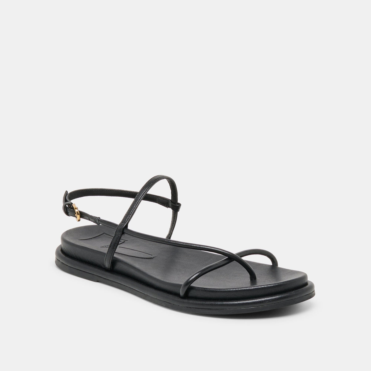 DOM SANDALS BLACK LEATHER