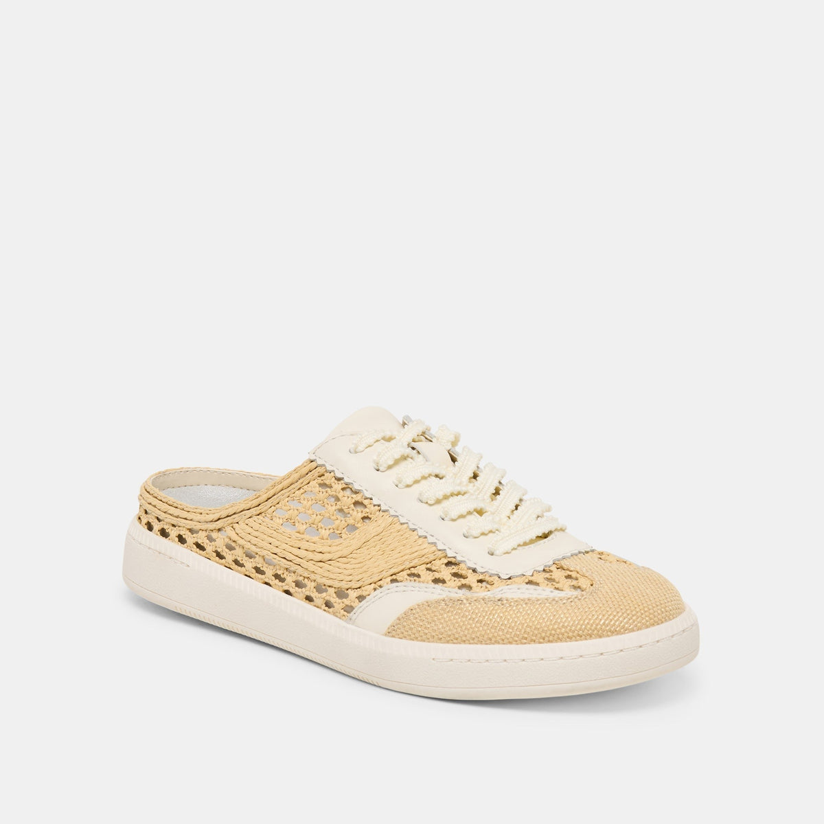 NOTICE SLIDE WOVEN SNEAKERS LT NATURAL WOVEN RAFFIA