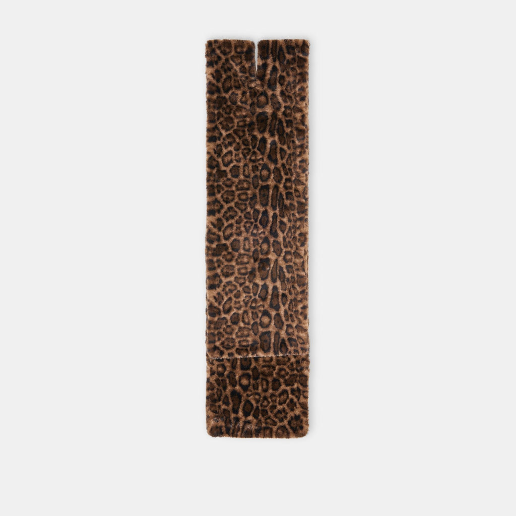 FAUX FUR SCARF LEOPARD