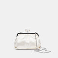 KENDALL CLUTCH WHITE SATIN