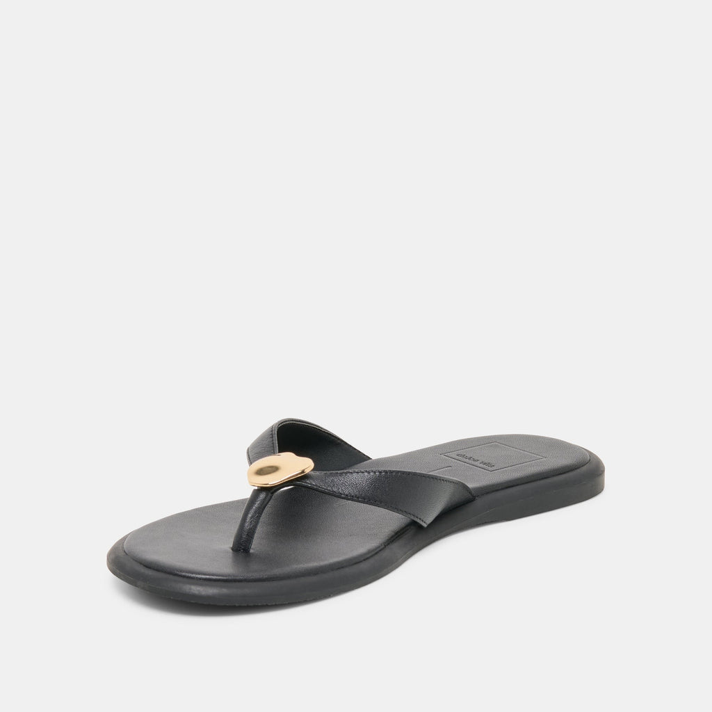 JAINA SANDALS BLACK LEATHER