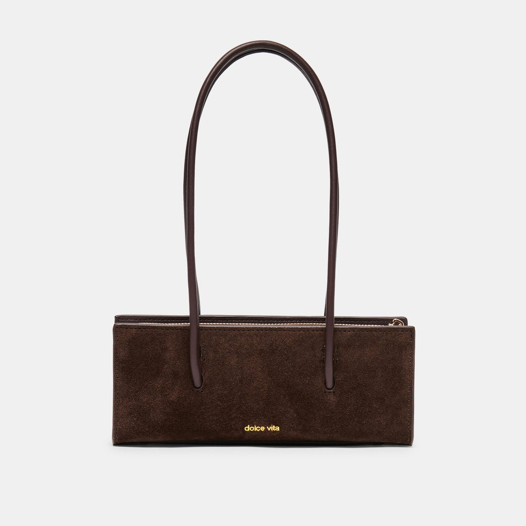 BESTIE HANDBAG ESPRESSO SUEDE
