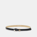 CRESCENT BUCKLE MIXED METAL BELT BLACK