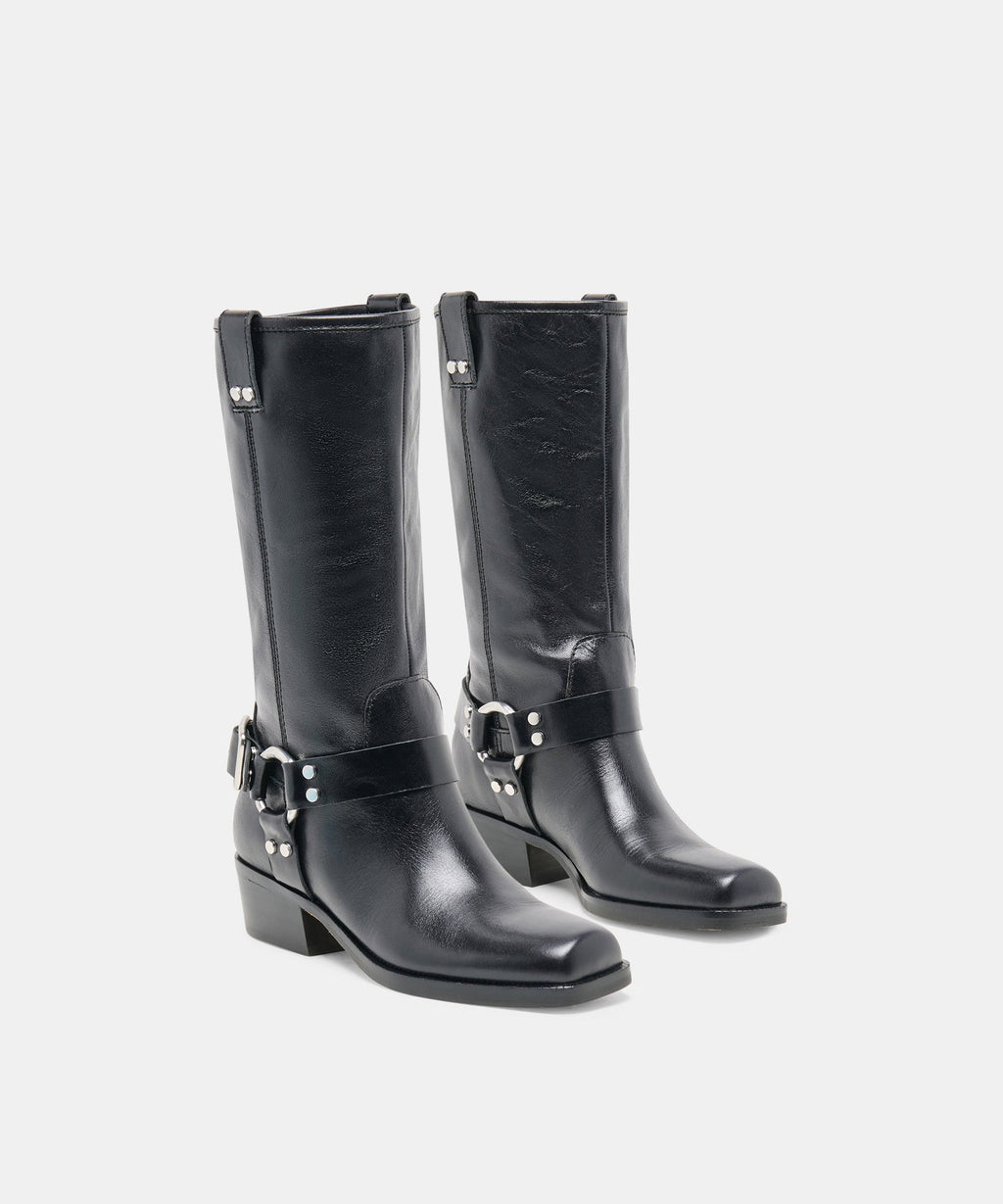 ROLAN BOOTS BLACK PATENT LEATHER