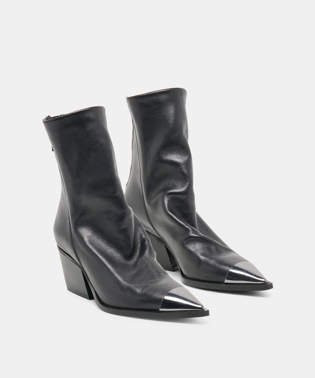 TALLEN BOOTIES BLACK LEATHER
