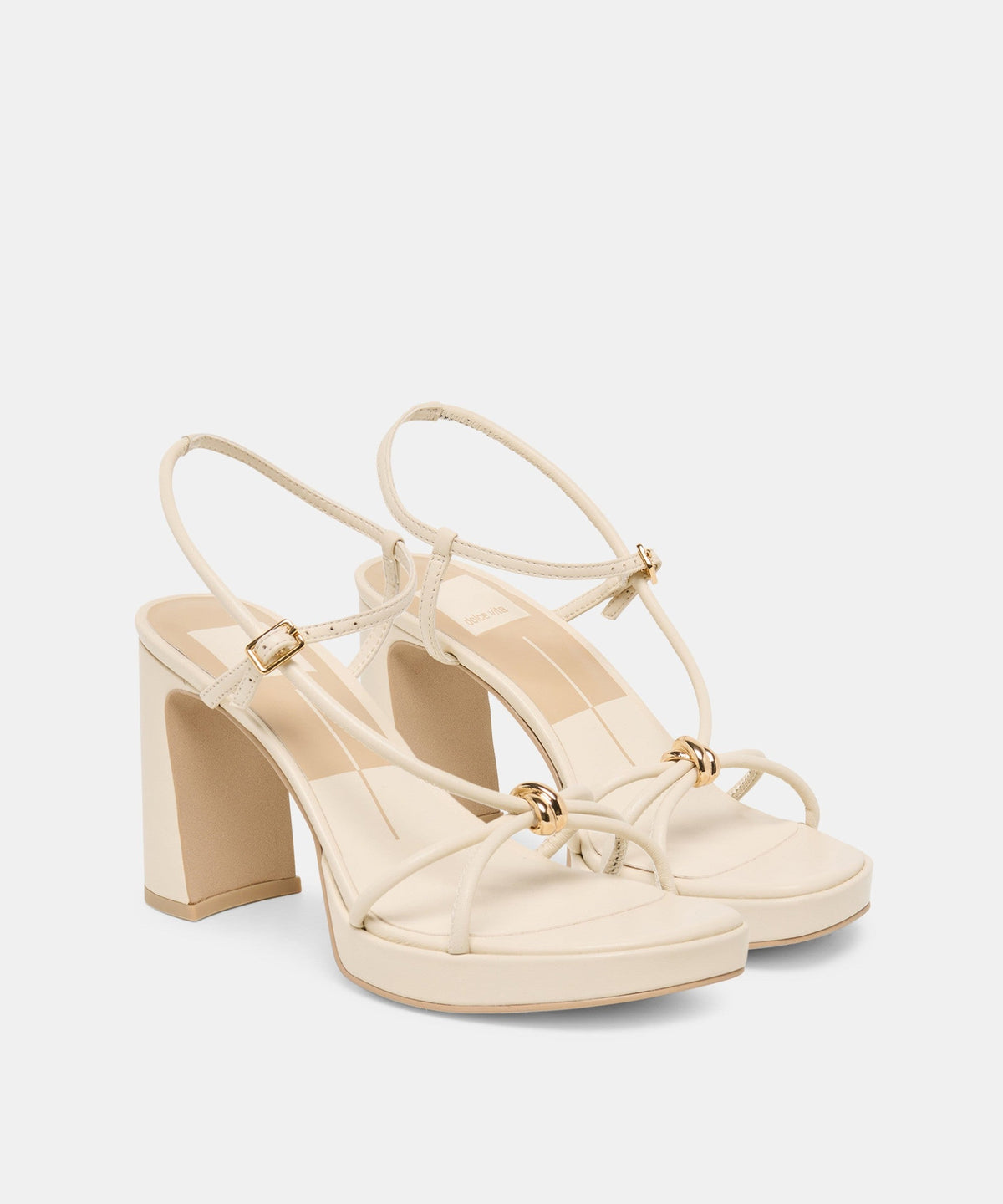 ODETE HEELS CREME LEATHER