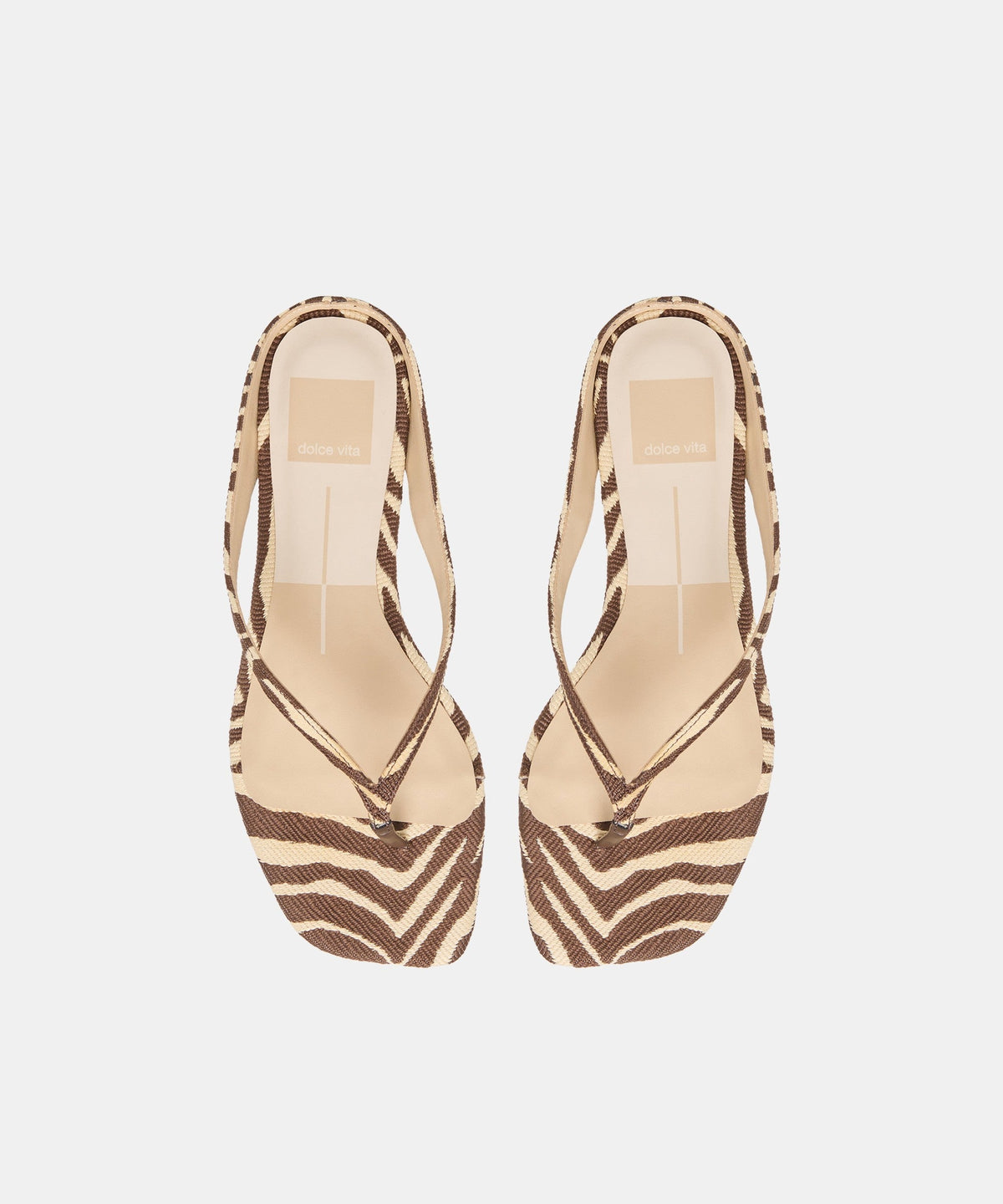 GIZEL SANDALS BEIGE ZEBRA RAFFIA