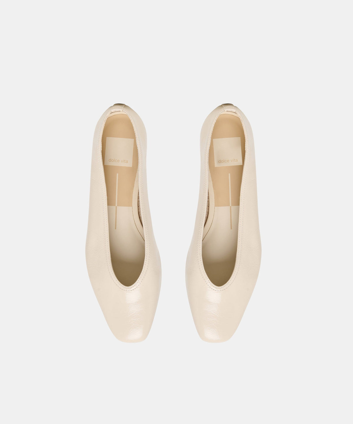 CARET BALLET FLATS BONE LEATHER