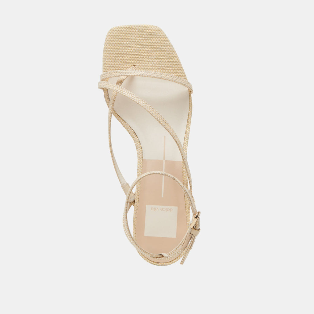 KARLOS SANDALS NATURAL WOVEN RAFFIA