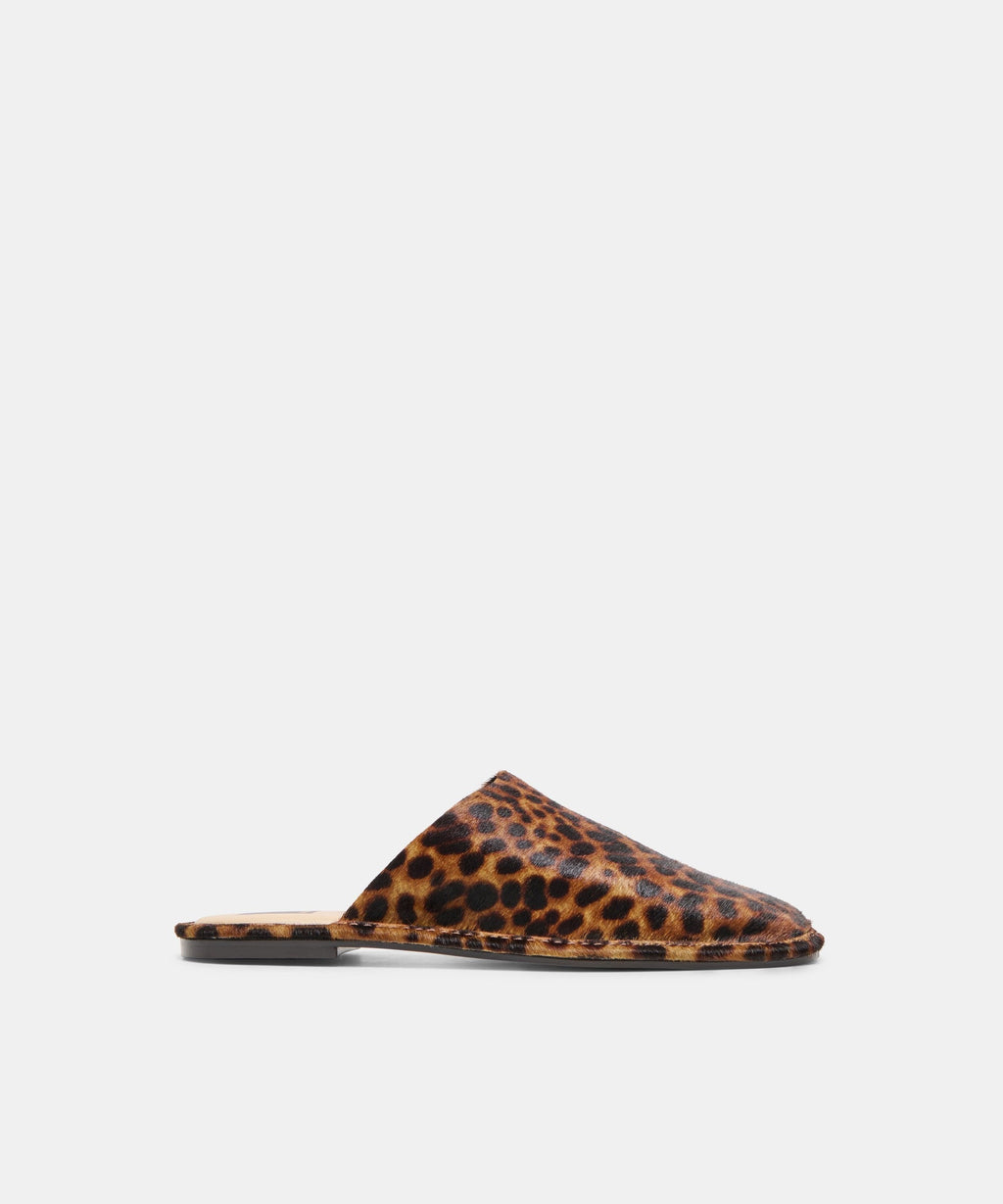 PHIRA FLATS DK LEOPARD CALF HAIR
