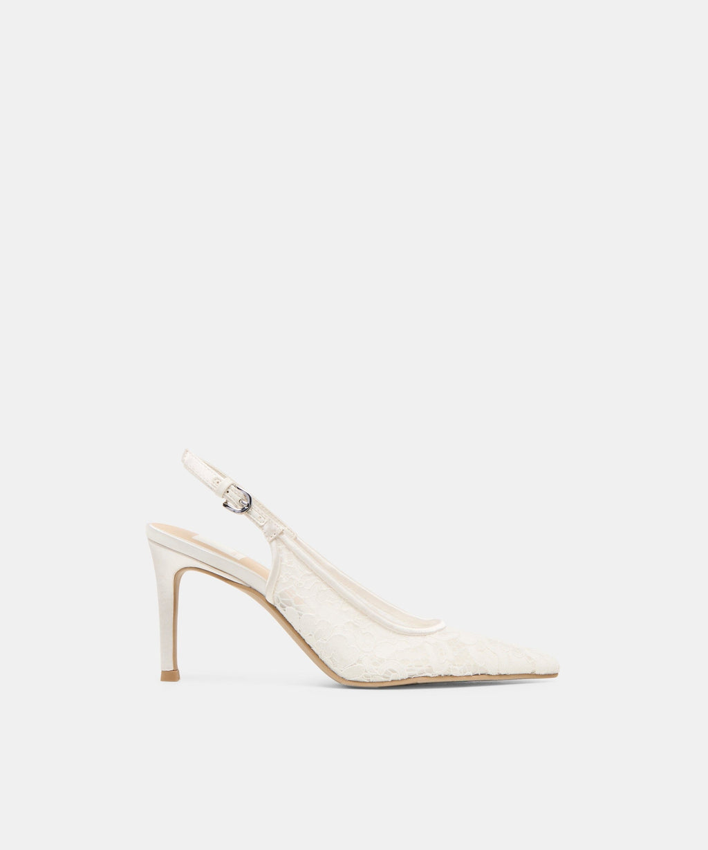 YAMI HEELS TRUE WHITE LACE