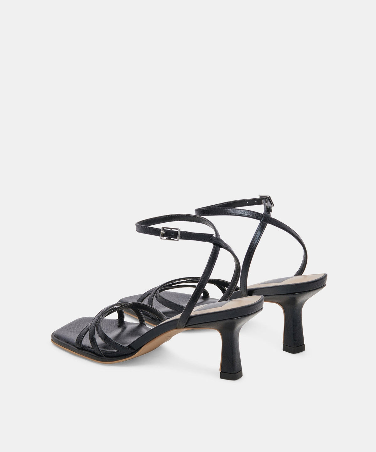 MANJI WIDE HEELS MIDNIGHT PATENT LEATHER