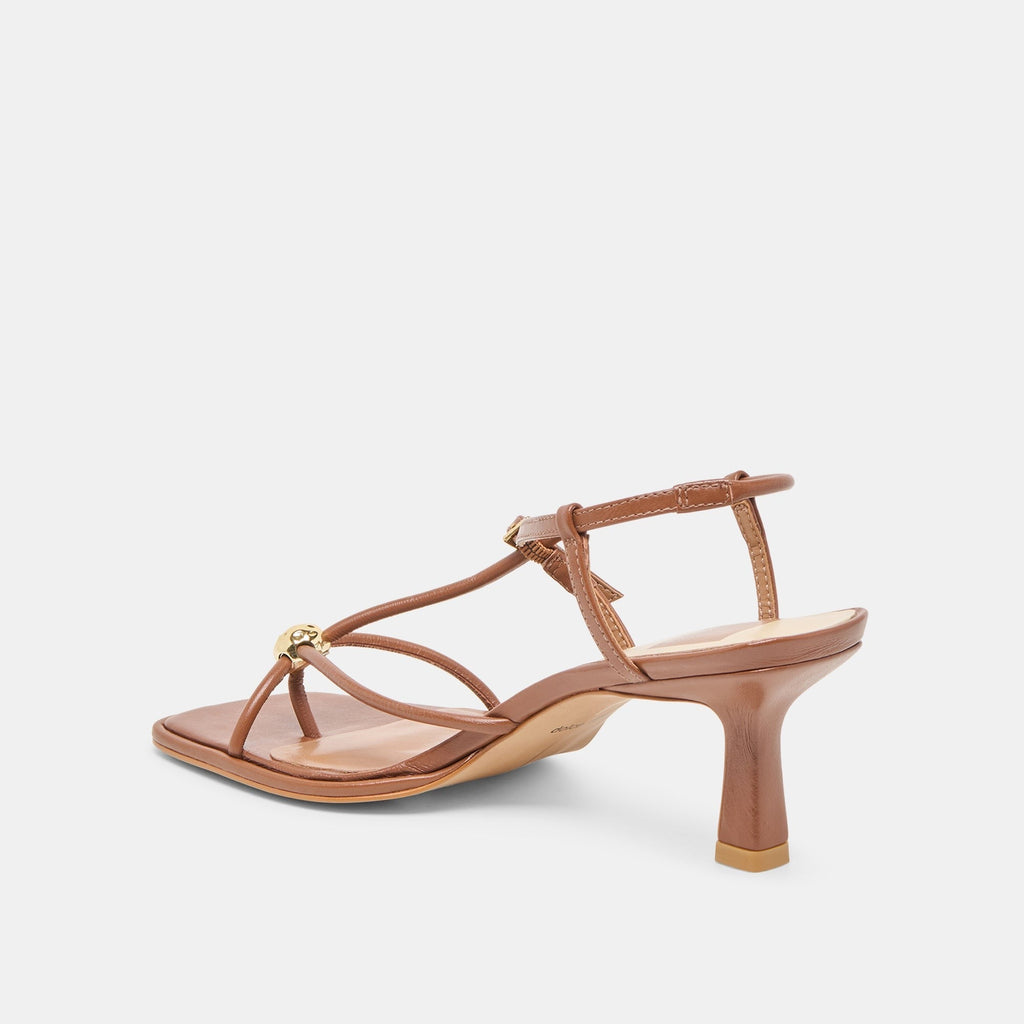 MYLEE HEELS COGNAC LEATHER