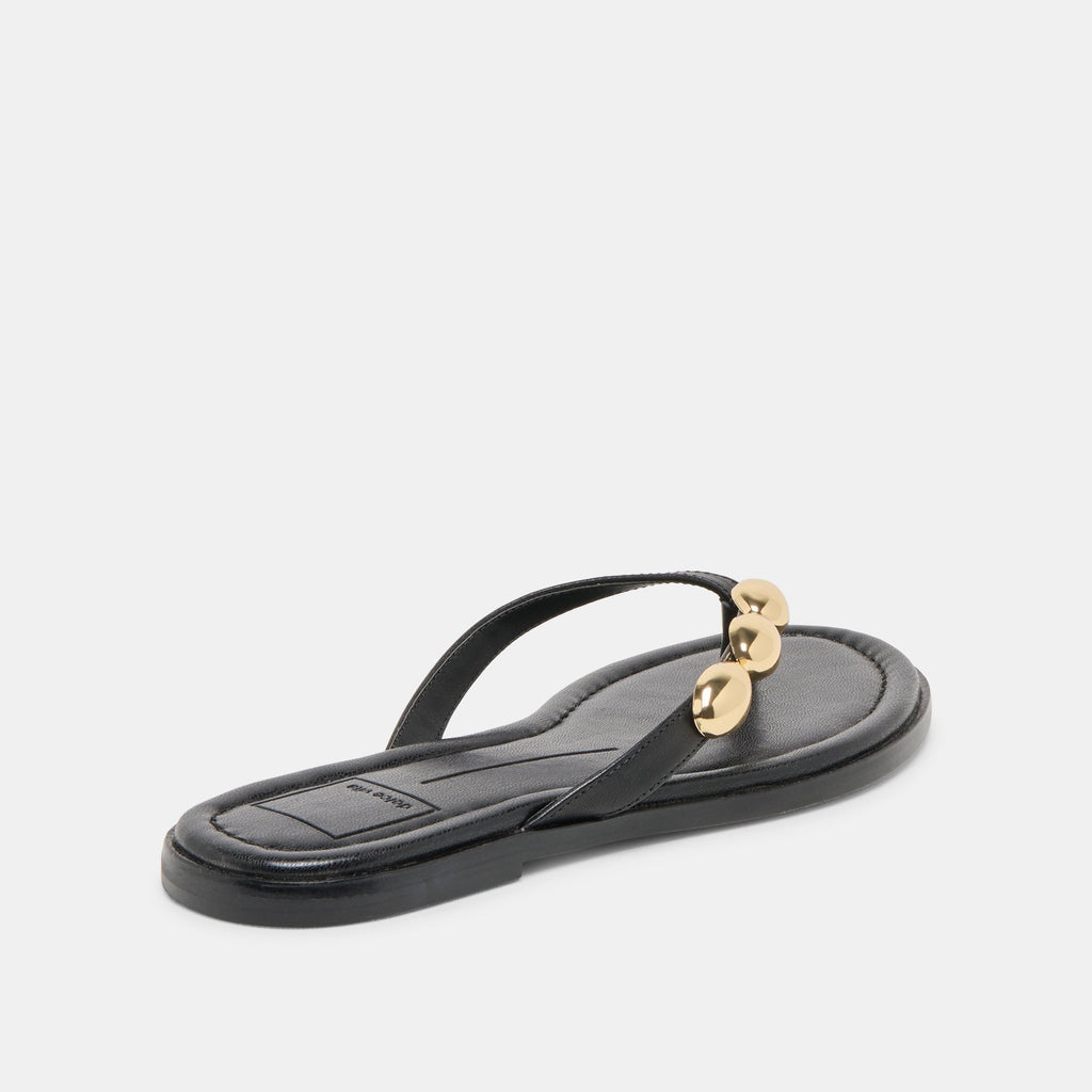 JUNY SANDALS BLACK LEATHER