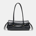 LUSSO SHOULDER BAG BLACK LEATHER
