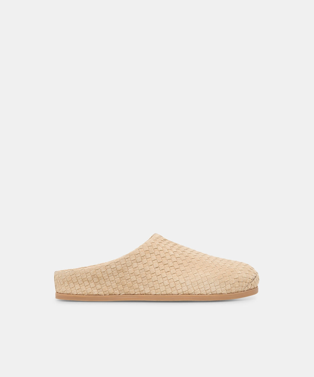JUDITH WOVEN FLATS CAMEL WOVEN SUEDE