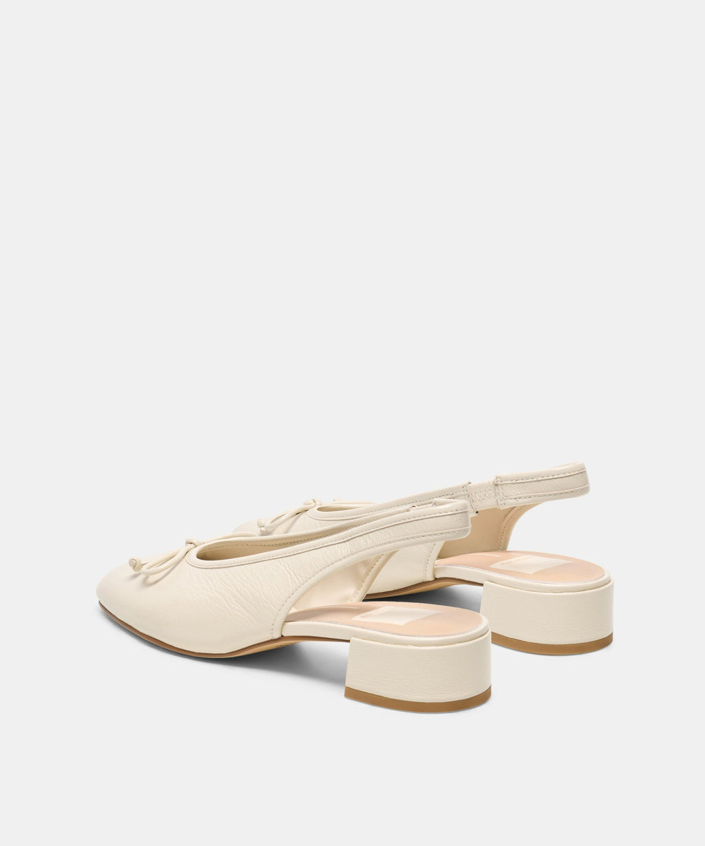 MARIEN MID HEELS IVORY LEATHER