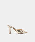 ROSHA HEELS PLATINUM DISTRESSED LEATHER