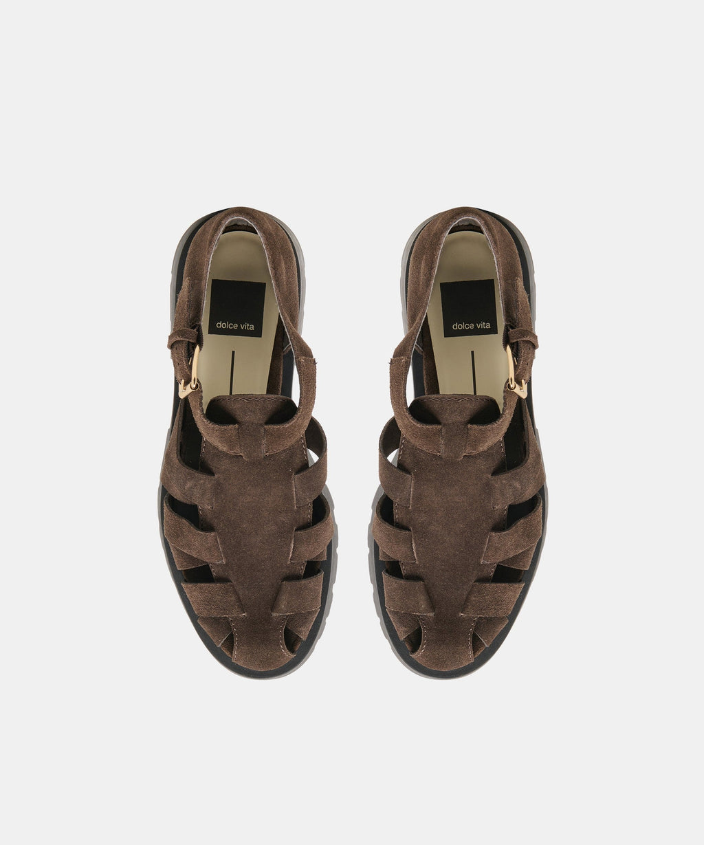 ELSAH FLATS ESPRESSO SUEDE