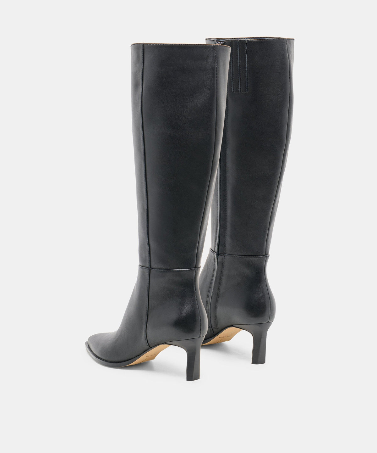 ALIMA WIDE CALF BOOTS BLACK LEATHER