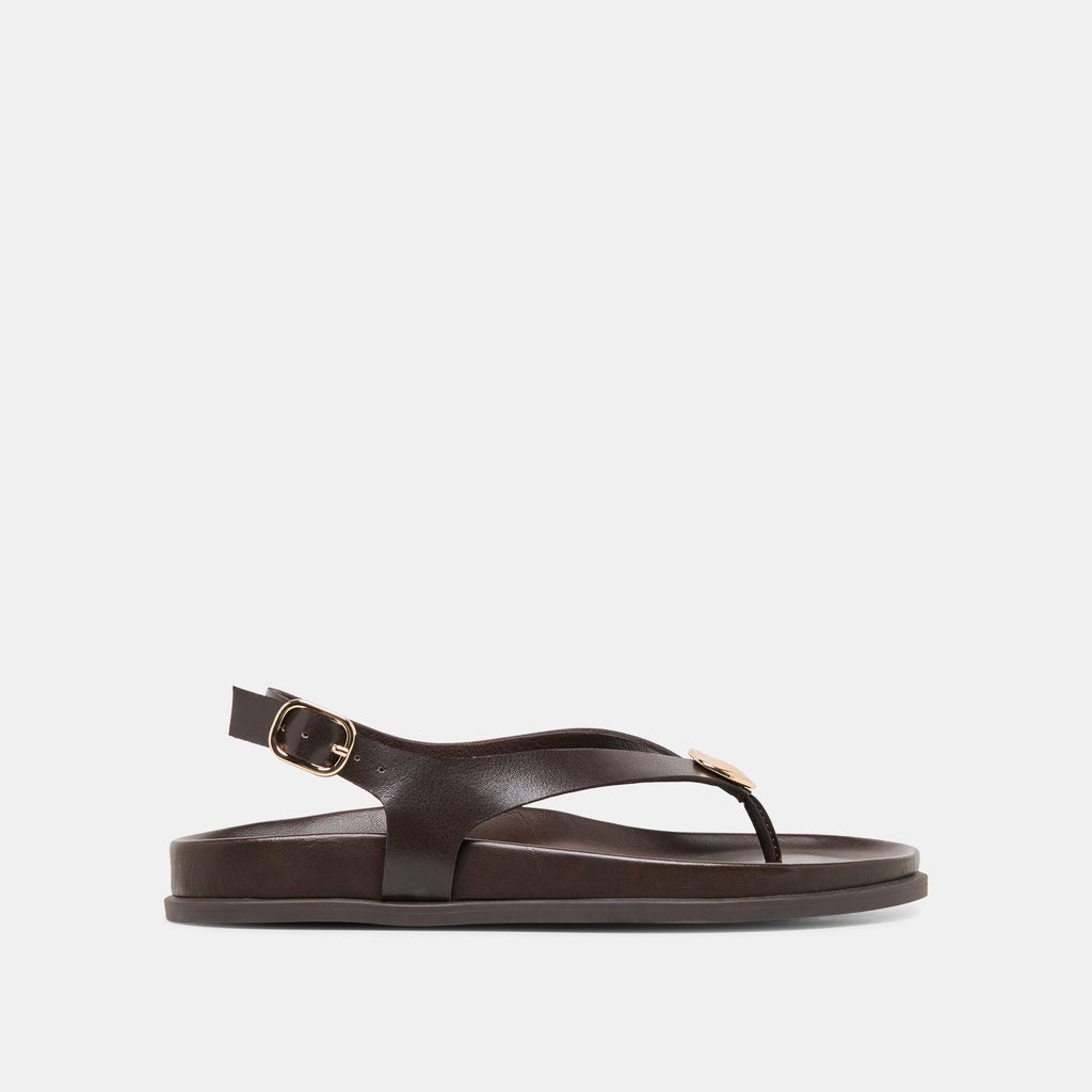 JONY SANDALS DK BROWN LEATHER