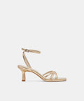 MANJI HEELS LIGHT GOLD METALLIC LEATHER