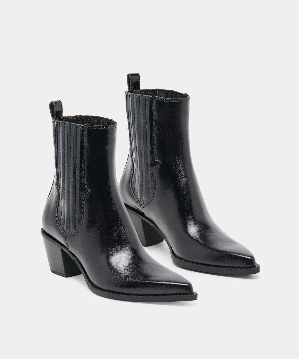 SOLINE H2O BOOTIES BLACK LEATHER