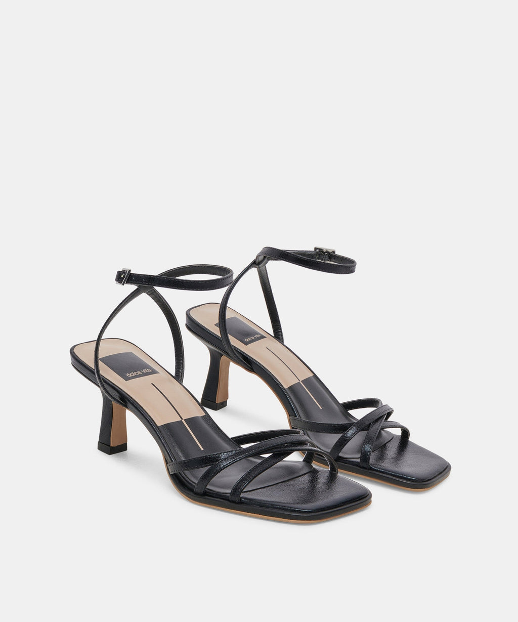 MANJI HEELS MIDNIGHT PATENT LEATHER