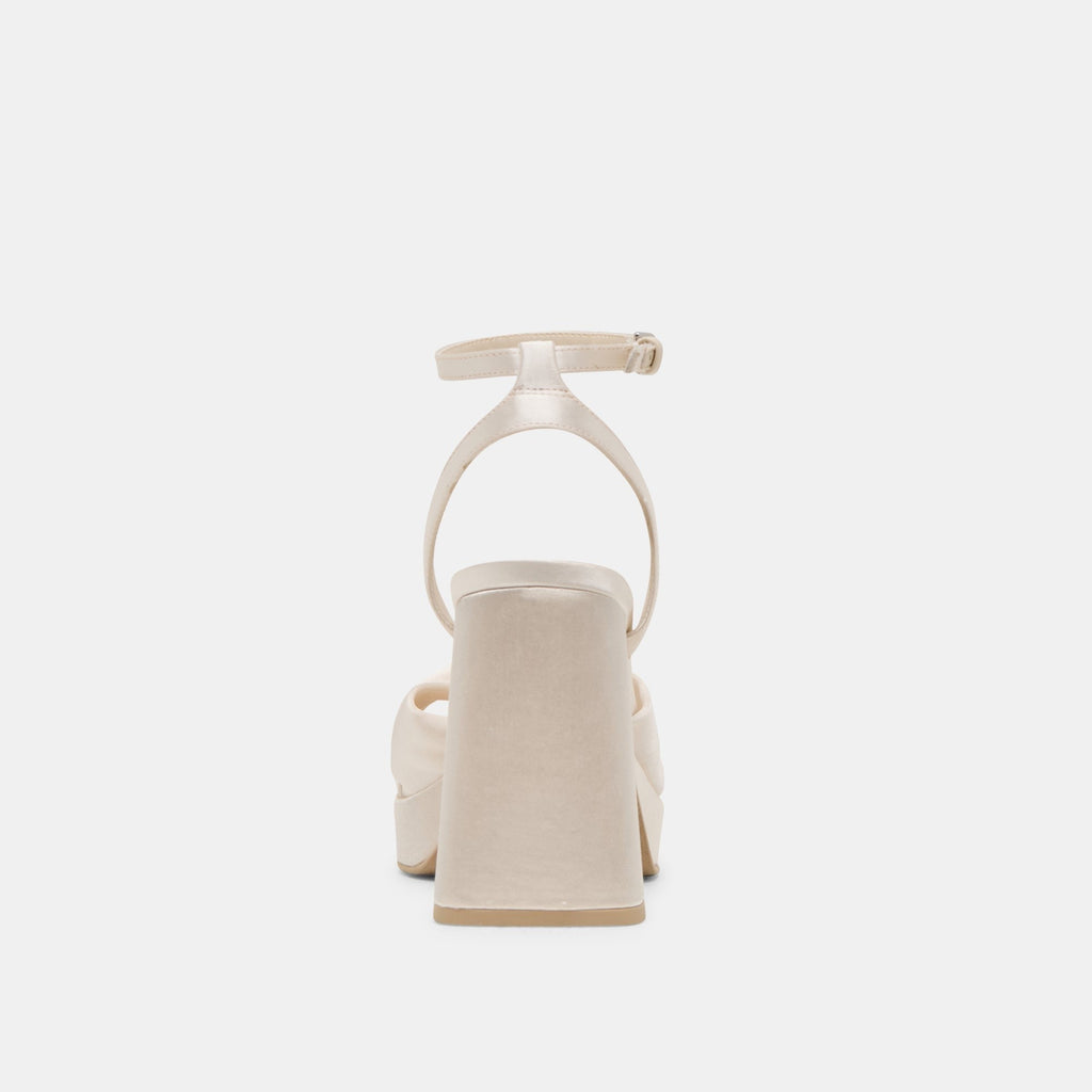 PARLO HEELS IVORY SATIN