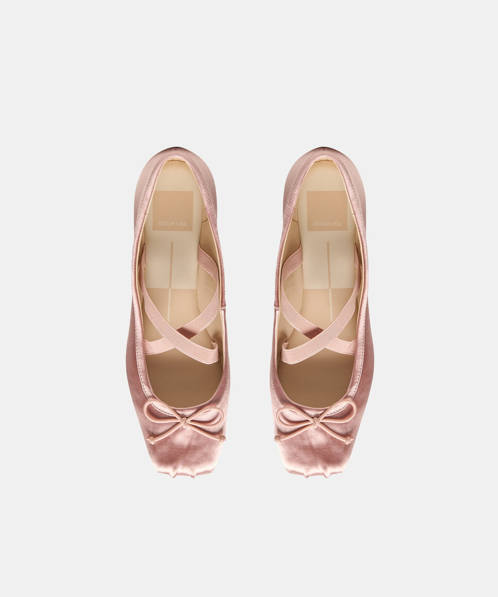 GWINN BALLET FLATS BLUSH SATIN