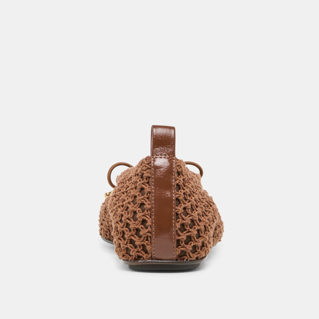 KAYLYN FLATS DK BROWN CROCHET