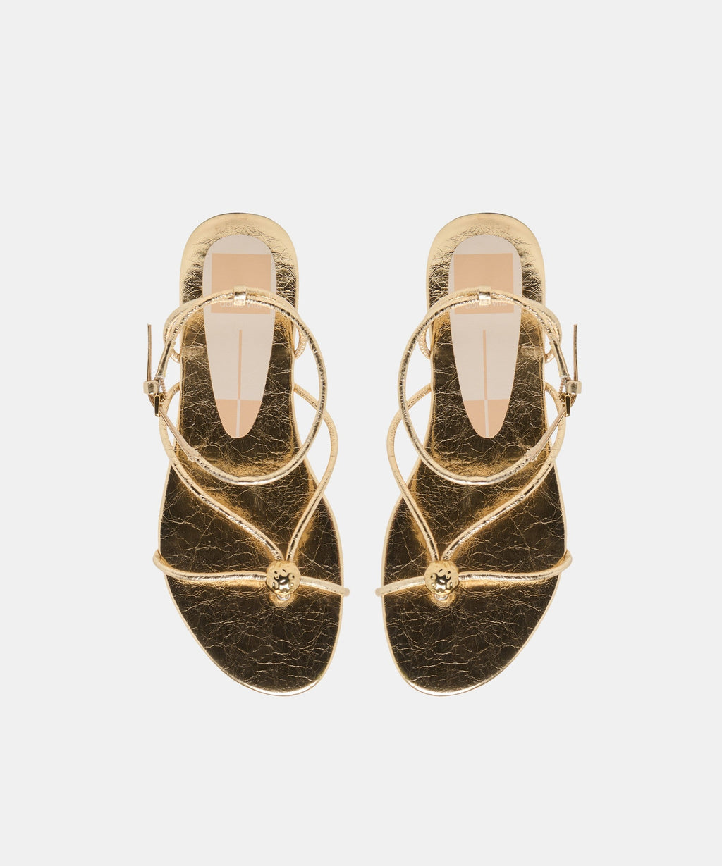 KENLEY SANDALS GOLD LEATHER