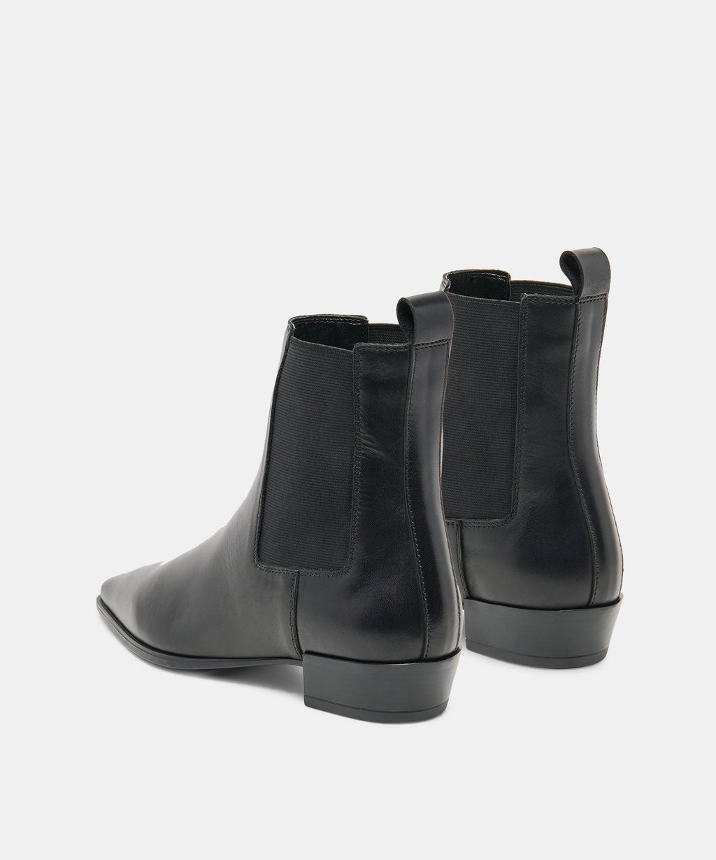 MICHAH BOOTIES BLACK LEATHER