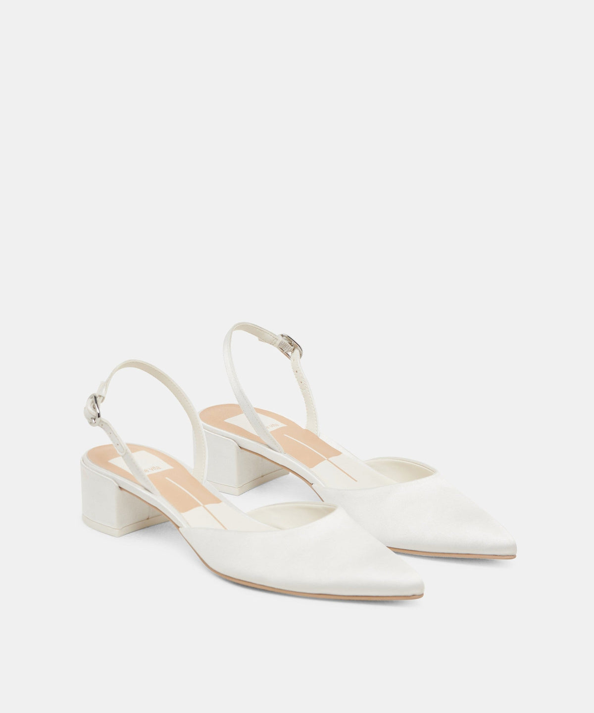 CAREL HEELS TRUE WHITE SATIN