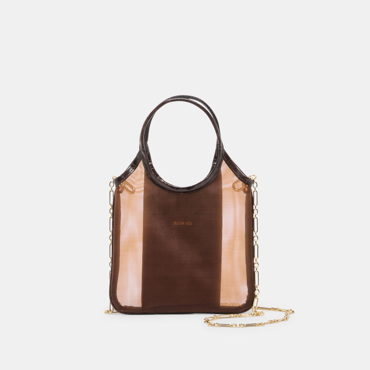 SYLVENE CROSSBODY CHOCOLATE MESH