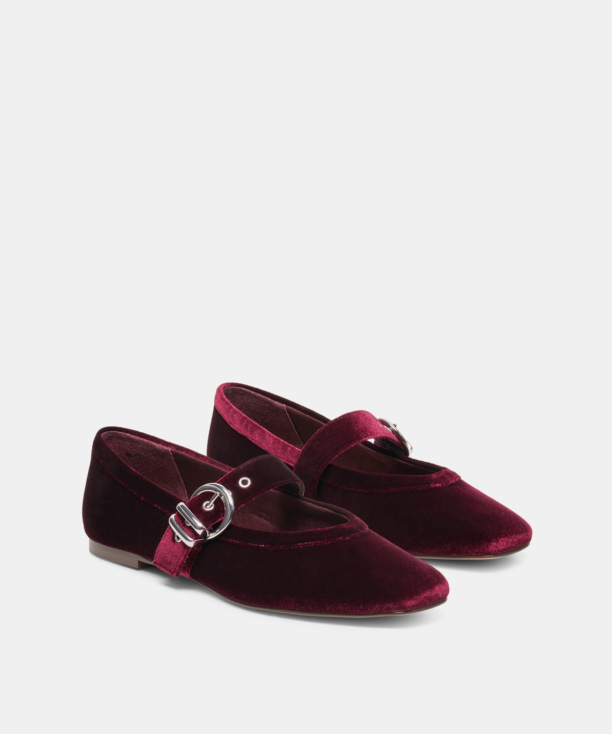 MIKEL VELVET BALLET FLATS BORDEAUX VELVET