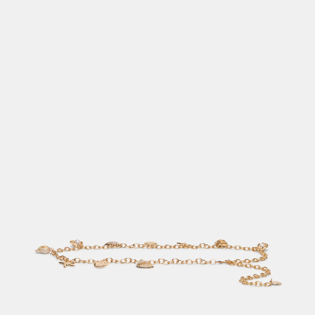 SHELL CHAIN LINK BELT GOLD