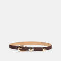 MIXED METAL BUCKLE BELT MAHOGANY